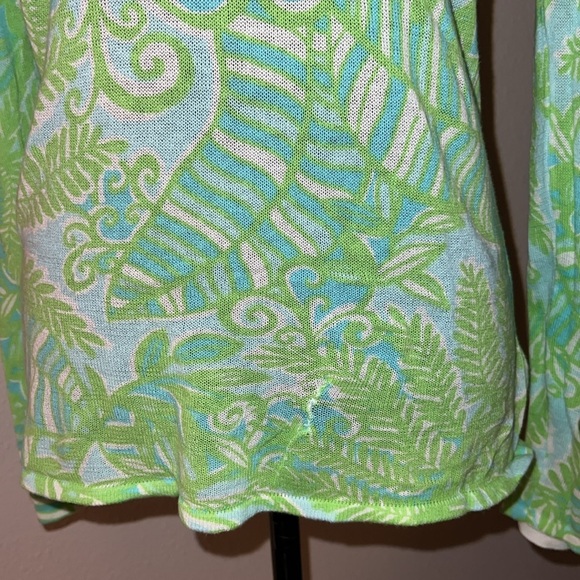 LILLY PULITZER Women’s LUNDEN LEAF LIGHTWEIGHT COTTON SEMI-SHEER SWEATER Medium - Picture 12 of 16